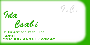 ida csabi business card